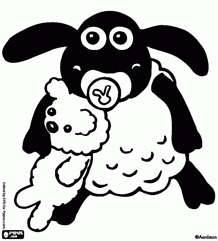 Timmy sheep coloring page