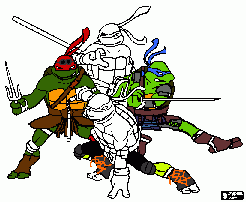 TMNT 2014 Version coloring page