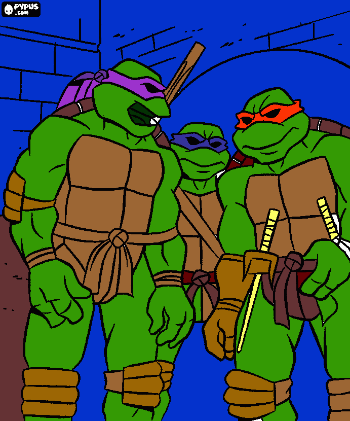 TMNT in Battle ! coloring page