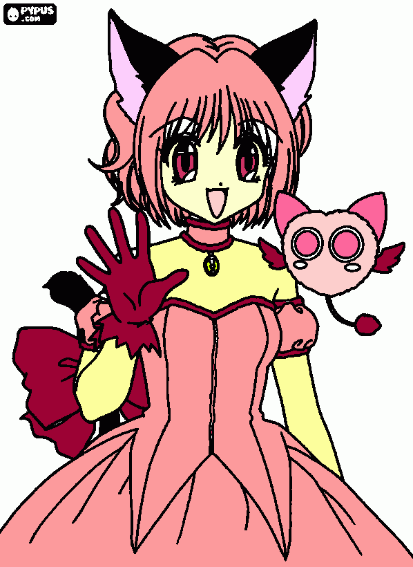 tokyo mew mew ichigo coloring page