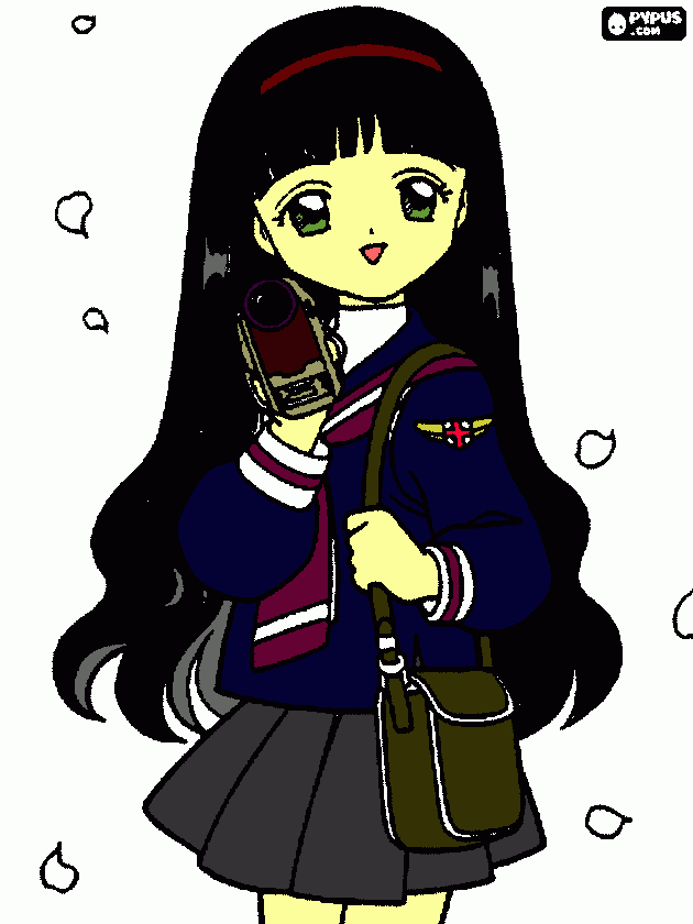 tomoyo coloring page