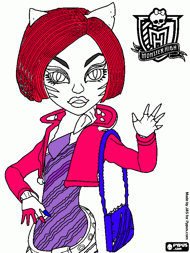 Toralei coloring page