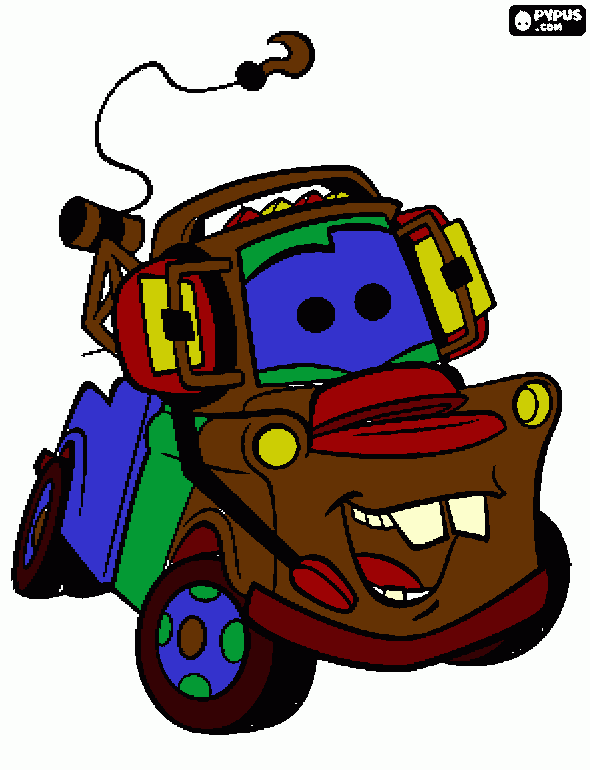 Tow Mater Vincent coloring page