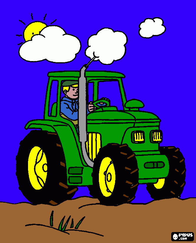 tractor coloring page