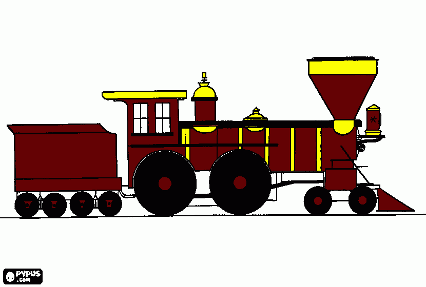 train coloring page