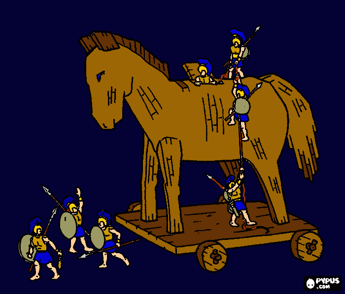 Trojan Horse coloring page