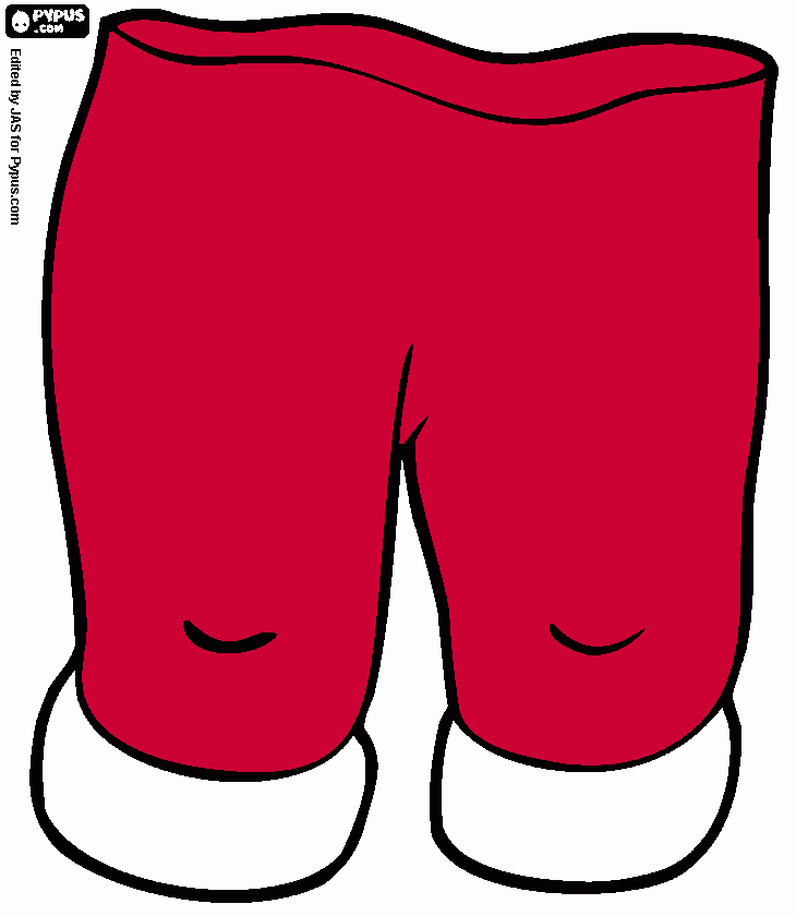 trouser coloring page