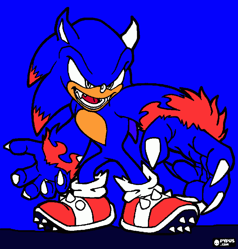 T's Sonic coloring page