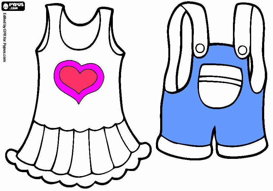 twin clothing coloring page