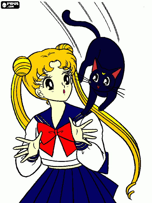 Usagi and Luna! coloring page