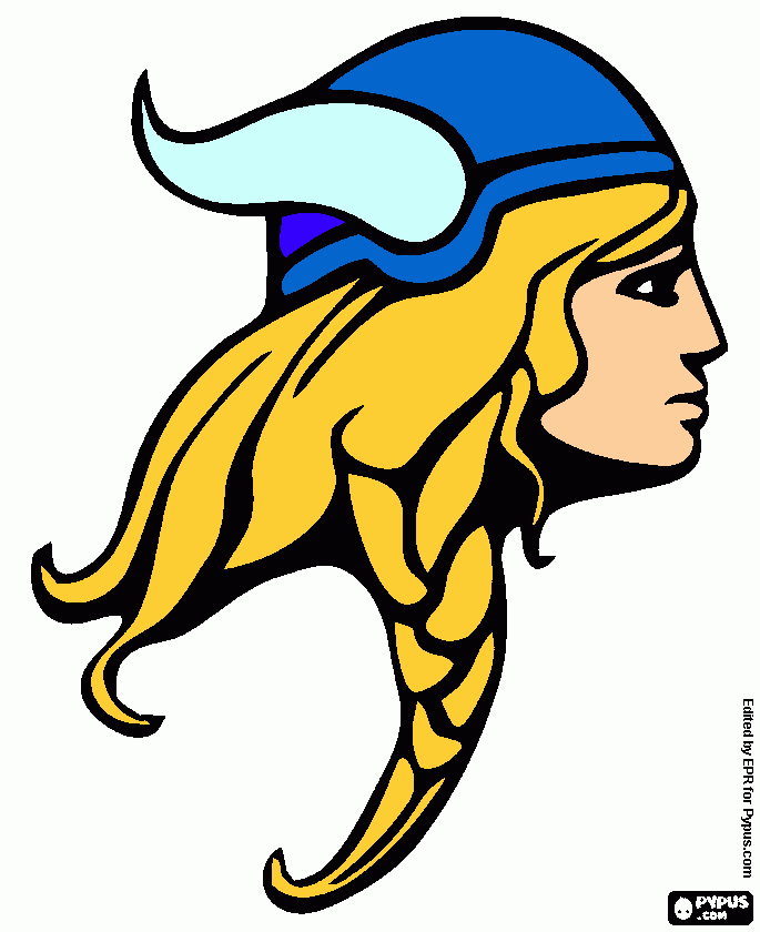 viking head coloring page