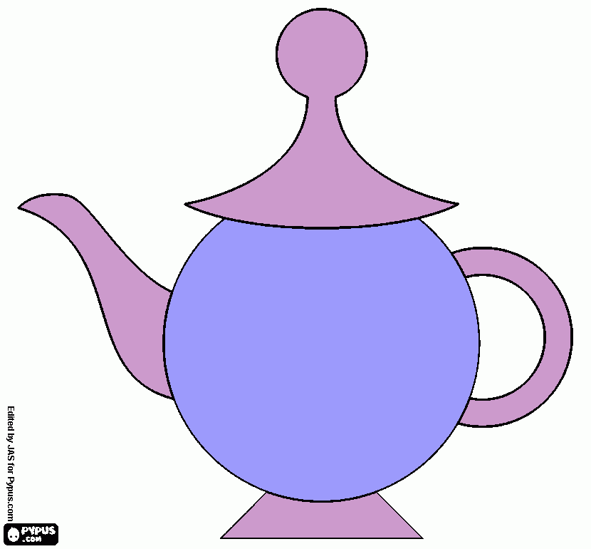 Violet Teapot coloring page