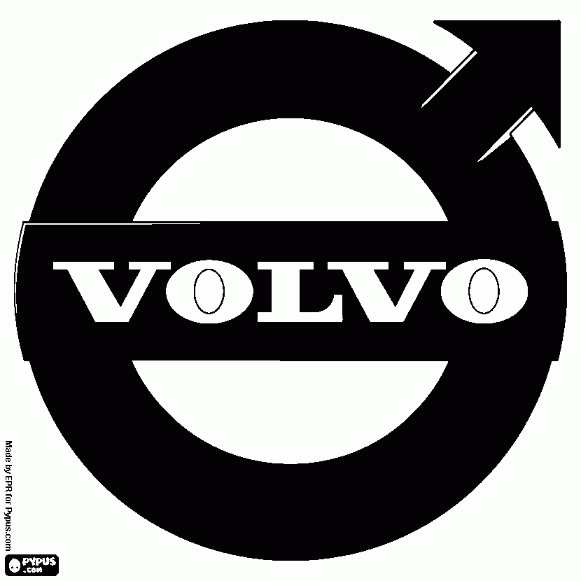 volvo logo coloring page, printable volvo logo