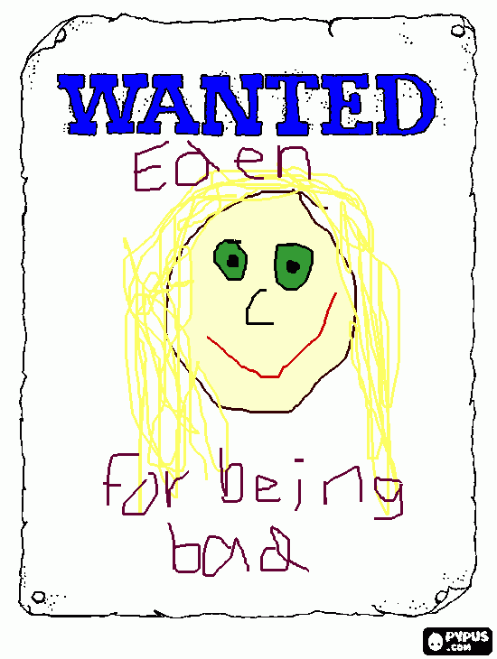 wanted~eden coloring page