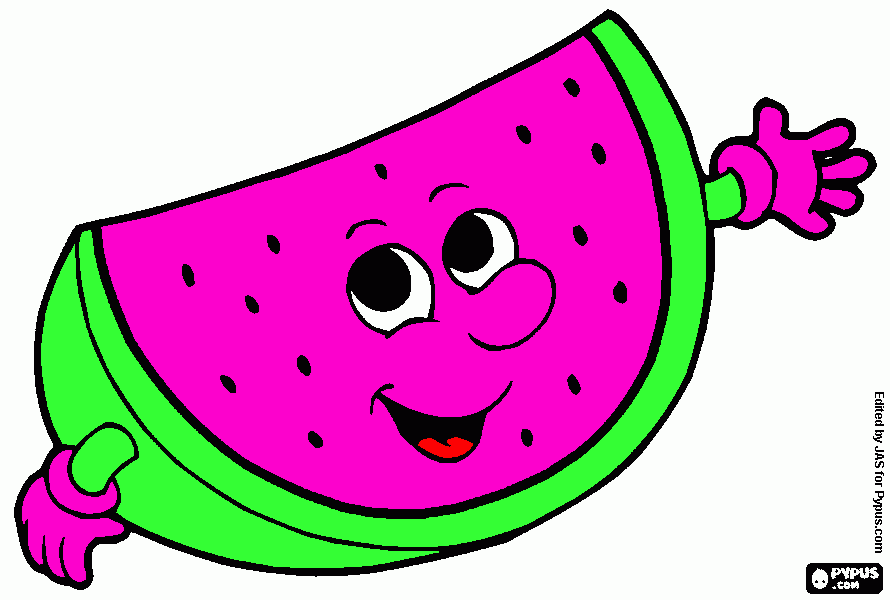 watermelon coloring page