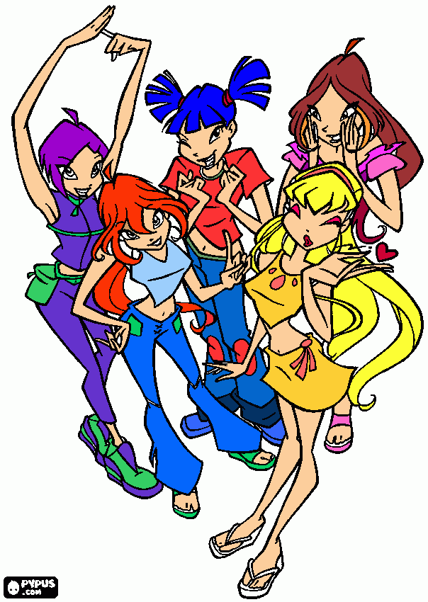 winx club coloring page