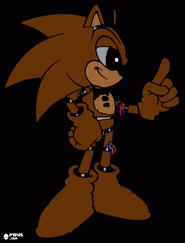 Withered Sonic Fazhog coloring page