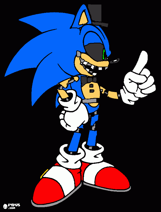 Withered Sonic coloring page
