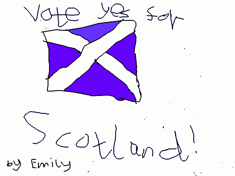 YES SCOTLAND FLAG coloring page