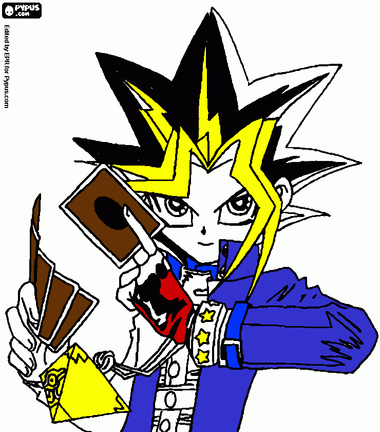 Yugi coloring page