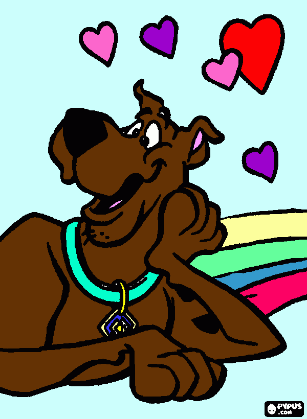 zach scooby coloring page