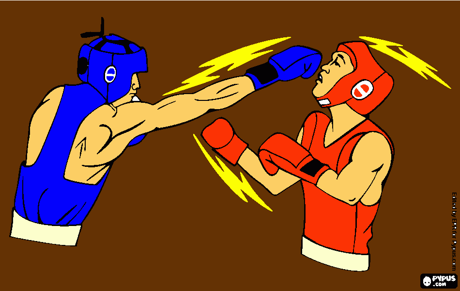 Zahns drawing boxing coloring page