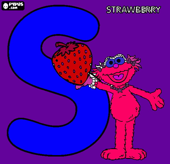 zoe strawberry coloring page