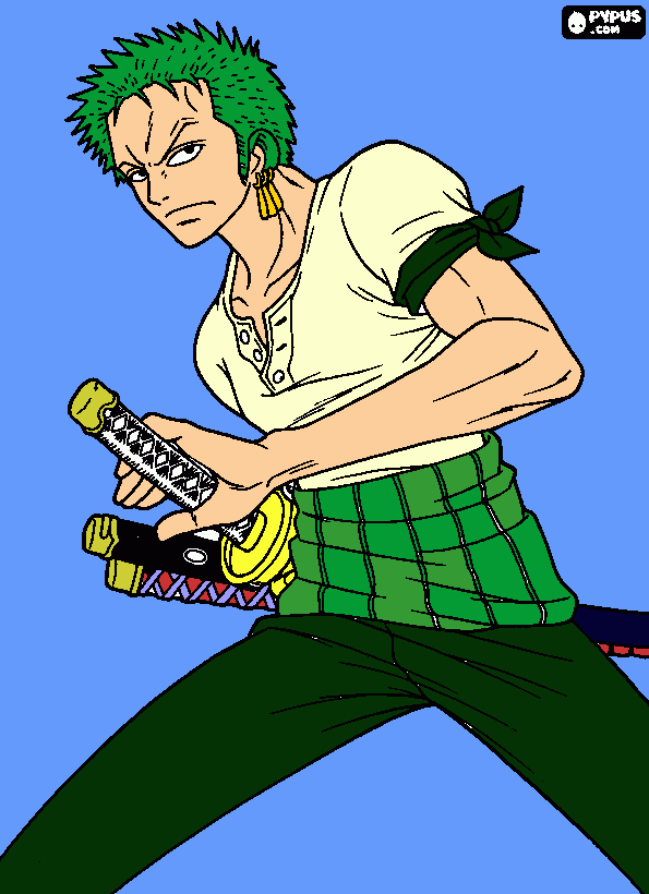 zoro coloring page