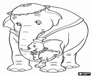 dumbo elephant coloring pages